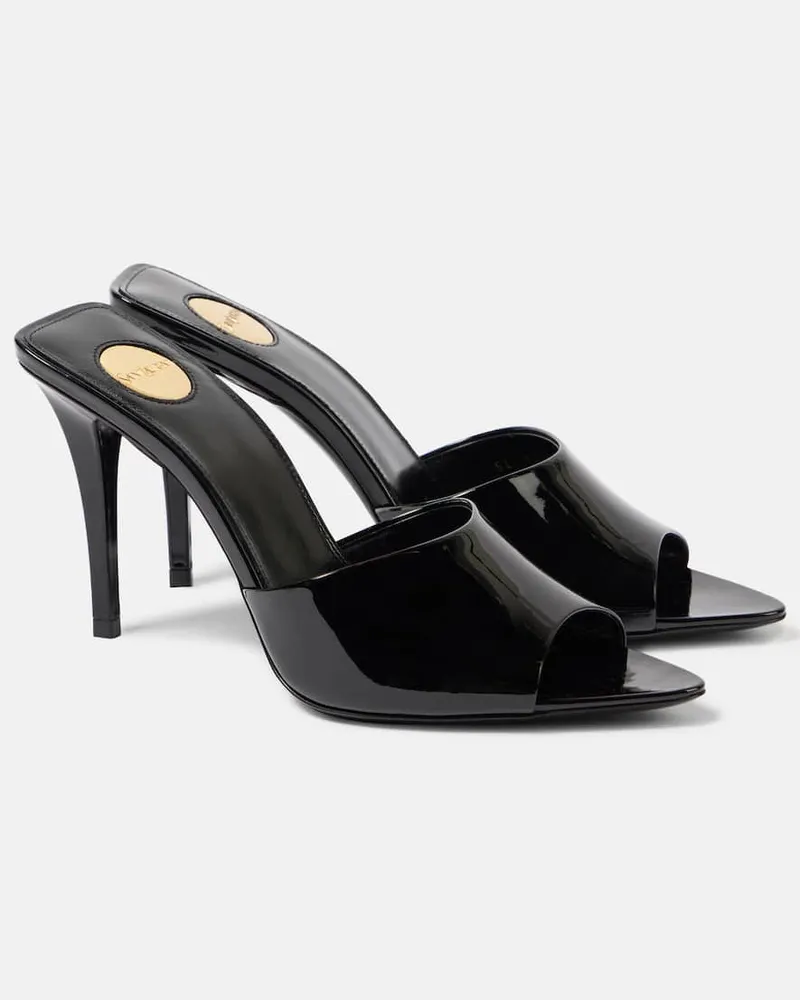 Saint Laurent Mules Romy in vernice Nero