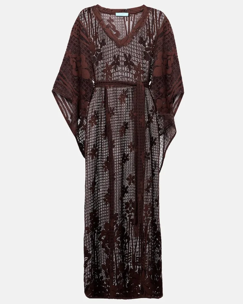 Melissa Odabash Caftano June in misto cotone Marrone