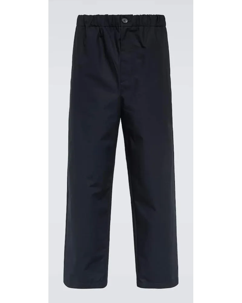 Jil Sander Pantaloni regular in cotone Blu