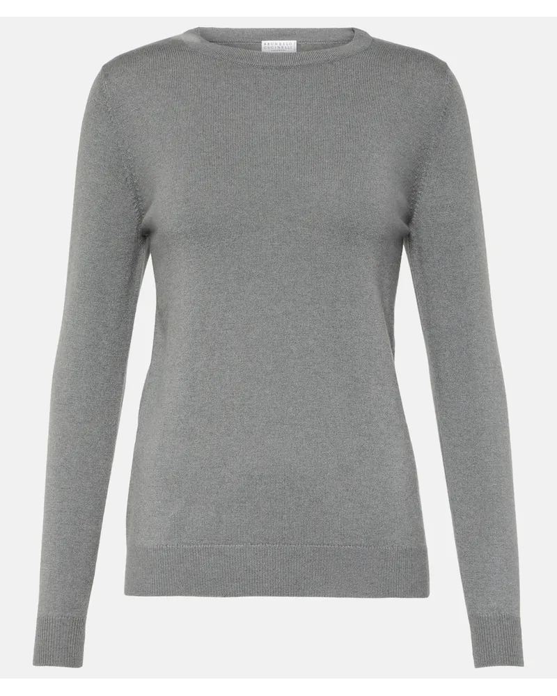 Brunello Cucinelli Pullover in cashmere Grigio