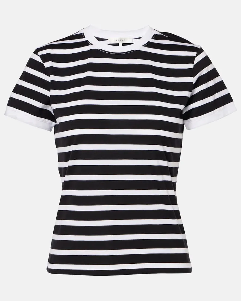 Frame Denim T-shirt in jersey di cotone a righe Multicolore