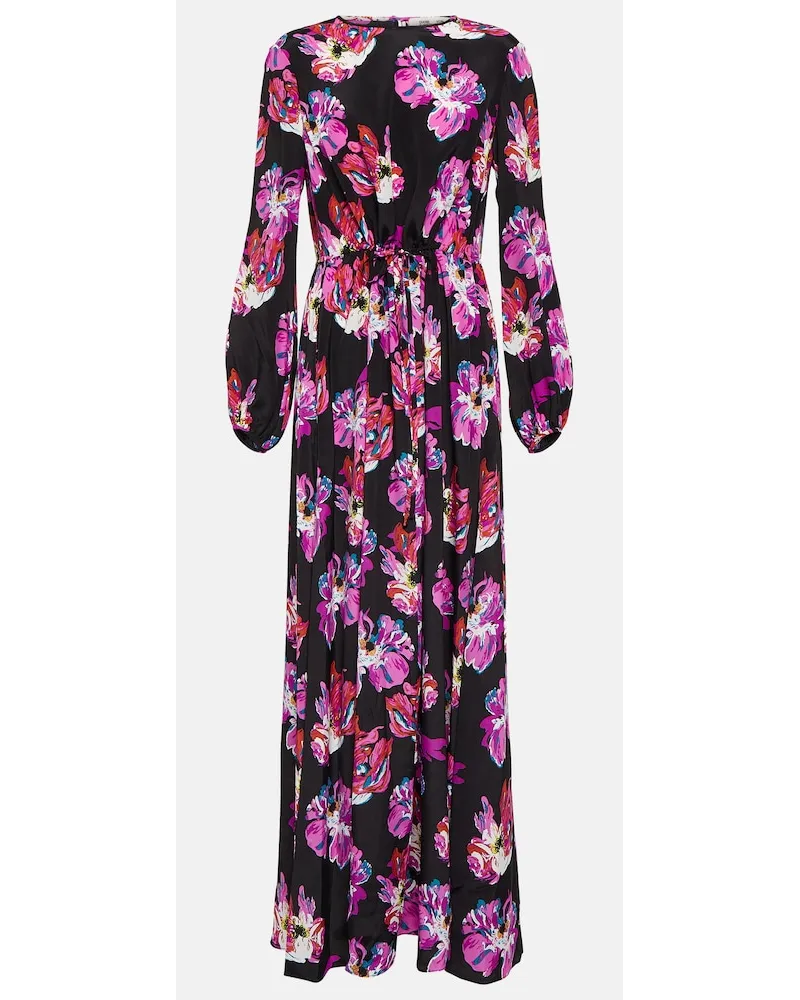 Diane von Furstenberg Abito lungo Sydney in misto seta Multicolore