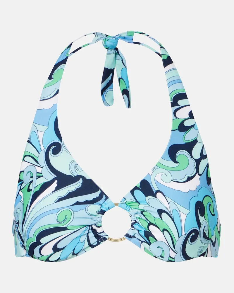 Melissa Odabash Top bikini Brussels con stampa Blu