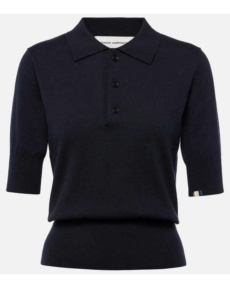 extreme cashmere Polo N°351 Park in cotone e cashmere Blu