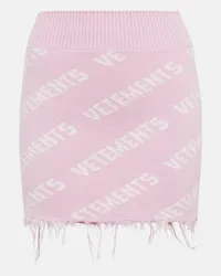 VETEMENTS Minigonna in lana con logo Rosa