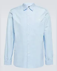 Junya Watanabe Camicia in popeline di cotone Blu