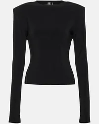 Norma Kamali Top in jersey Nero