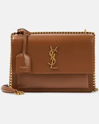 Saint Laurent Borsa a spalla Sunset Medium in pelle Marrone