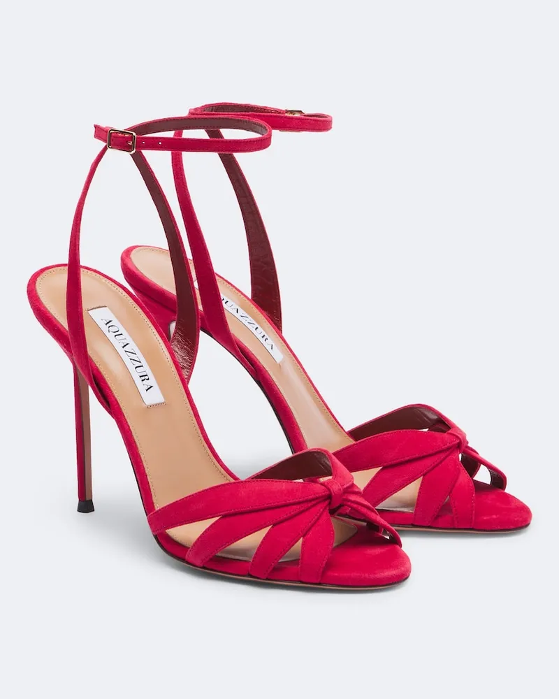 Aquazzura Sandali Soulmate in suede Rosso
