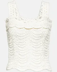 Oscar de la Renta Top in crochet Bianco