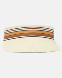 Loro Piana Visiera The Suitcase Stripe in paglia Beige