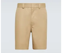Gucci Shorts in twill di cotone Marrone