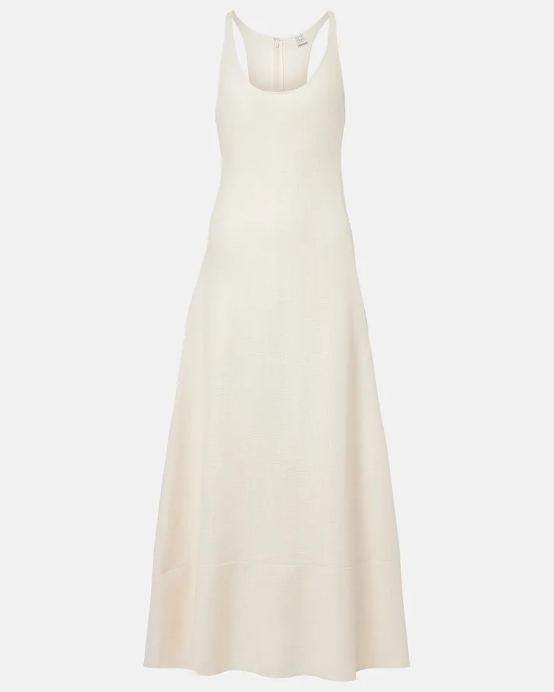 Totême Abito lungo in tweed di cotone Beige