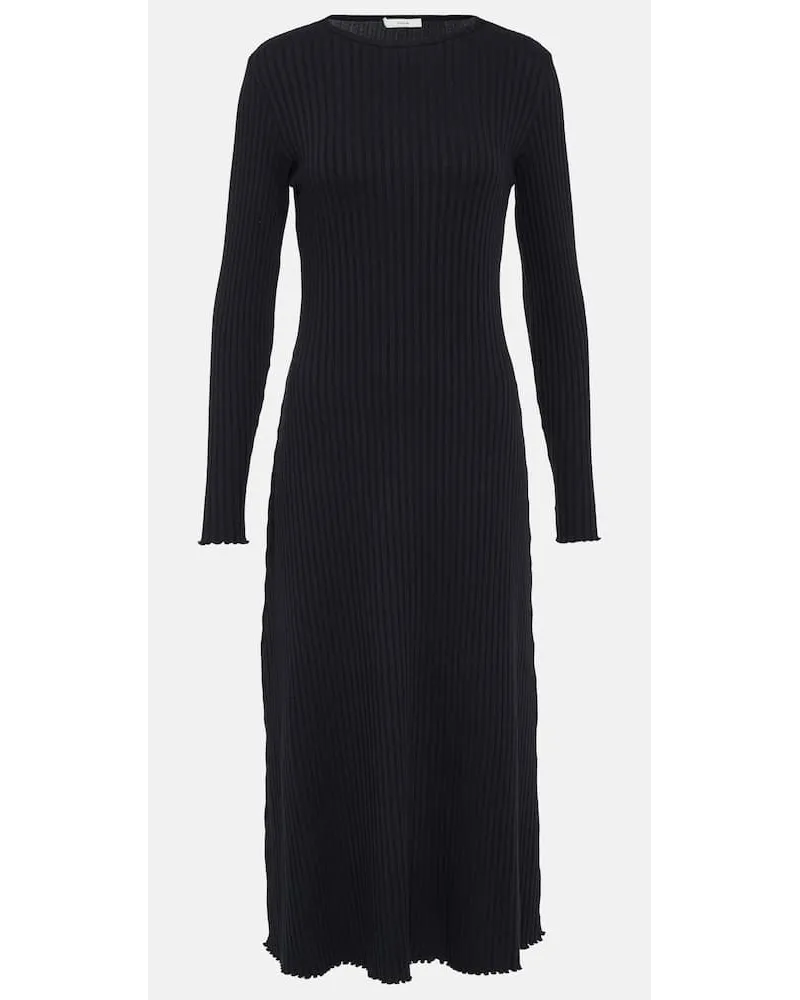 Vince Abito midi in misto cotone a coste Blu