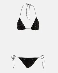 Oséree Oséree Bikini con paillettes Nero