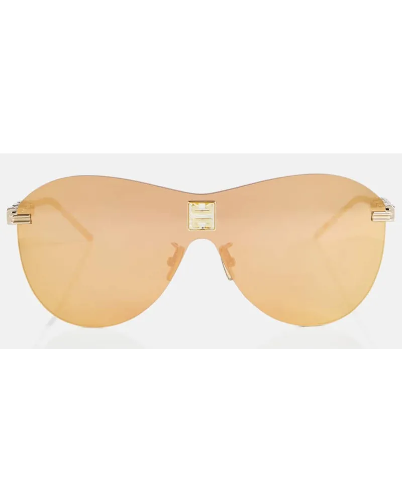 Givenchy Occhiali da sole a mascherina 4Gem Giallo
