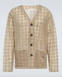 Our Legacy The Cardigan a quadri Beige