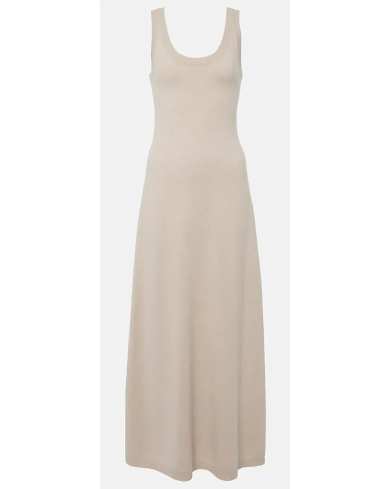 Brunello Cucinelli Abito midi in cashmere Beige