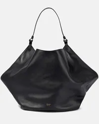 KHAITE Borsa Lotus Medium in pelle Nero