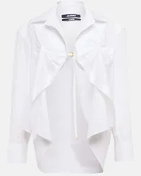 Jacquemus Camicia Amaro in popeline Bianco