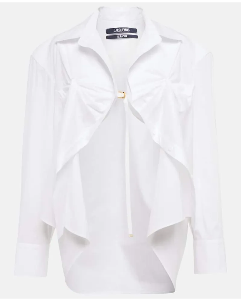 Jacquemus Camicia Amaro in popeline Bianco