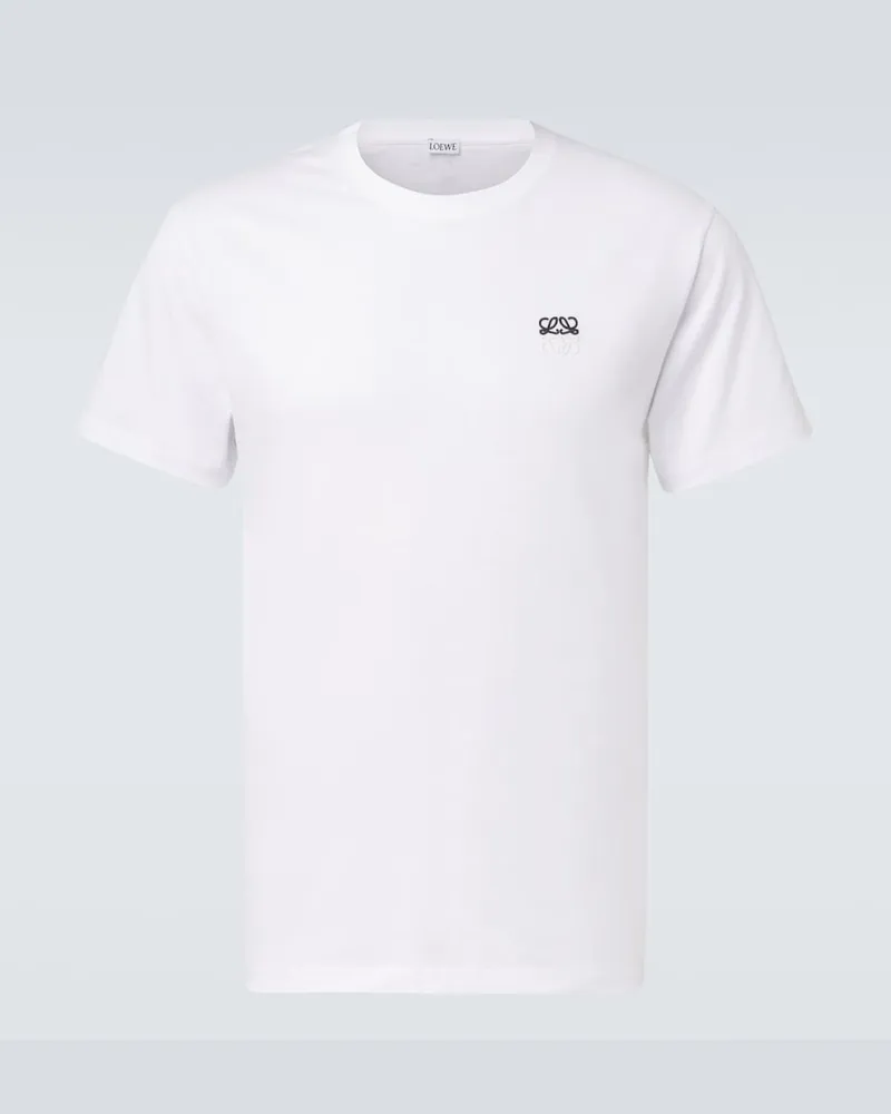Loewe T-shirt Anagram in jersey di cotone Bianco