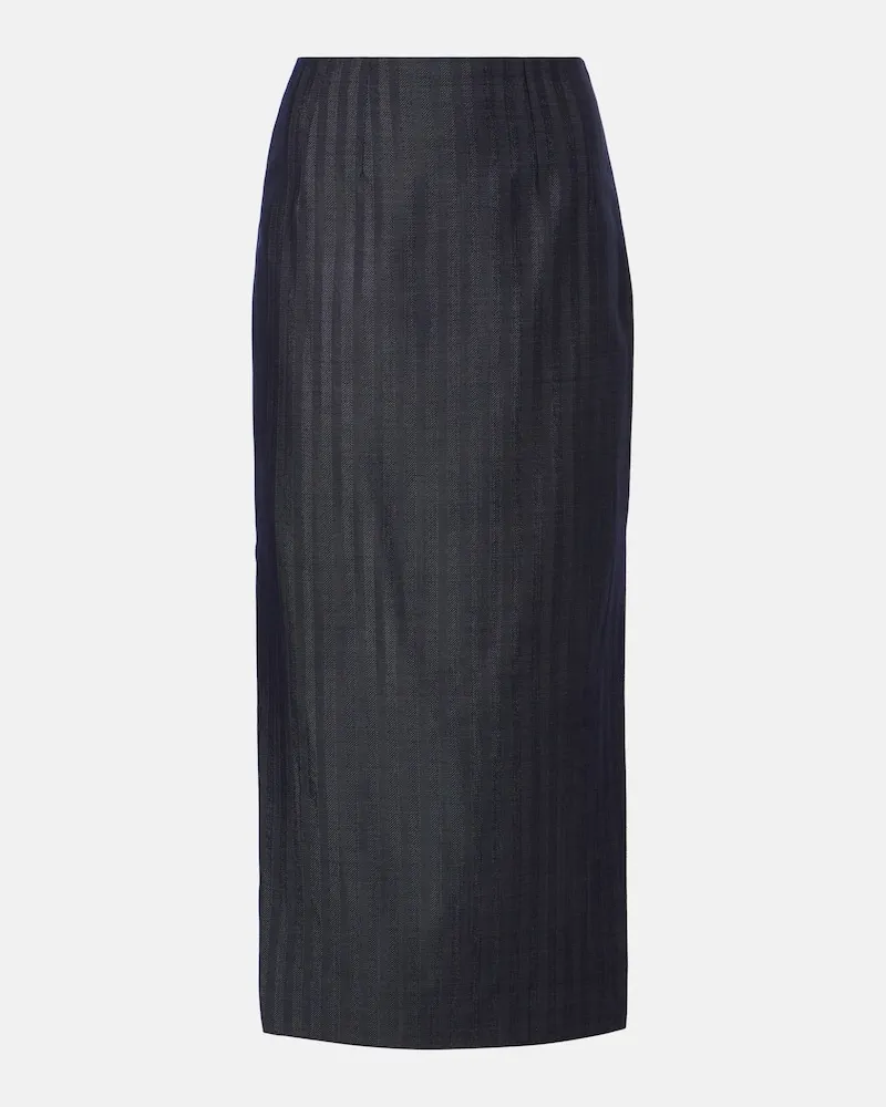 Etro Gonna a tubino in misto lana Blu
