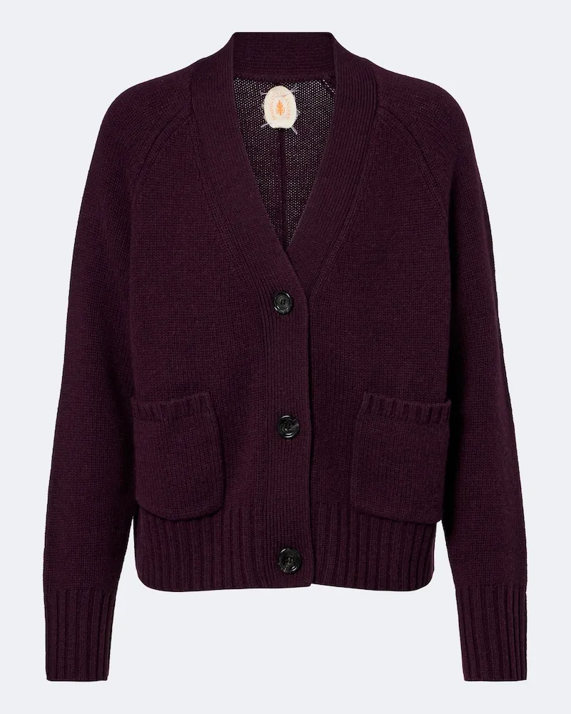 Jardin des Orangers Cardigan in lana vergine e cashmere Viola