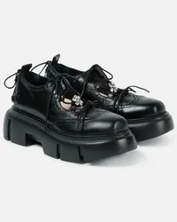 Simone Rocha Stringate in pelle con platform Nero