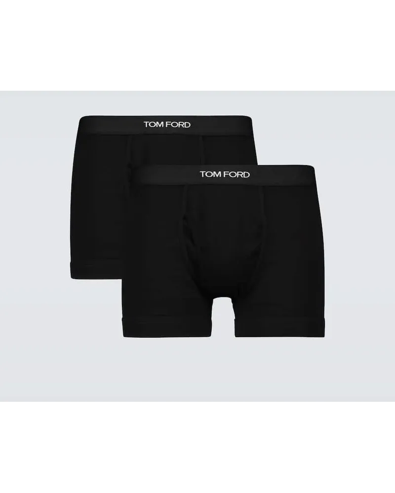 Tom Ford Set di 2 boxer in misto cotone Nero