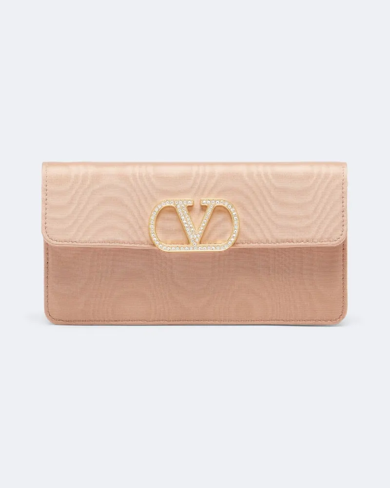 Valentino Garavani Portafoglio con catena VLogo Rosa