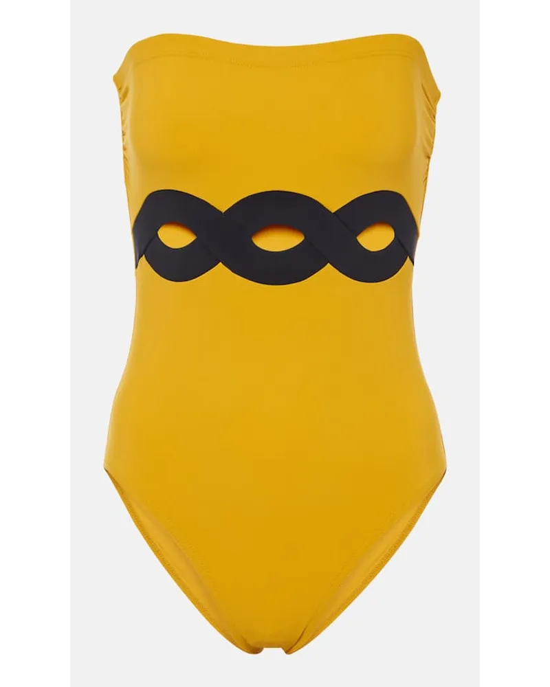 Karla Colletto Costume intero Octavia con cut-out Giallo