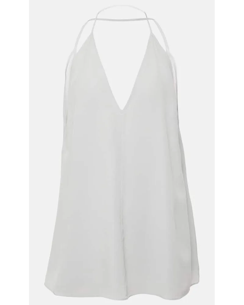 Totême Top in crÃªpe de chine di seta Bianco