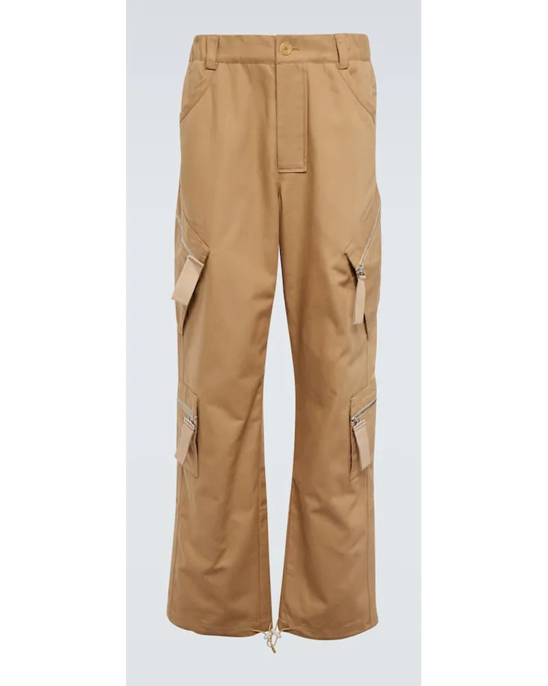 Jacquemus Pantaloni Le Cargo Marrone in cotone Beige