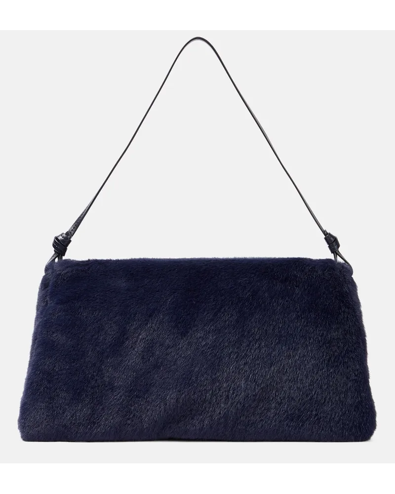 STAUD Borsa a tracolla Vivi in suede sintetico Blu