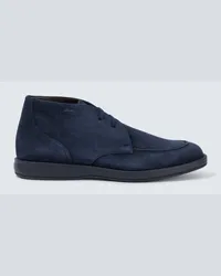 Brioni Stivaletti Journey in suede Blu