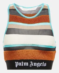 Palm Angels Top Lurex in maglia a righe Multicolore