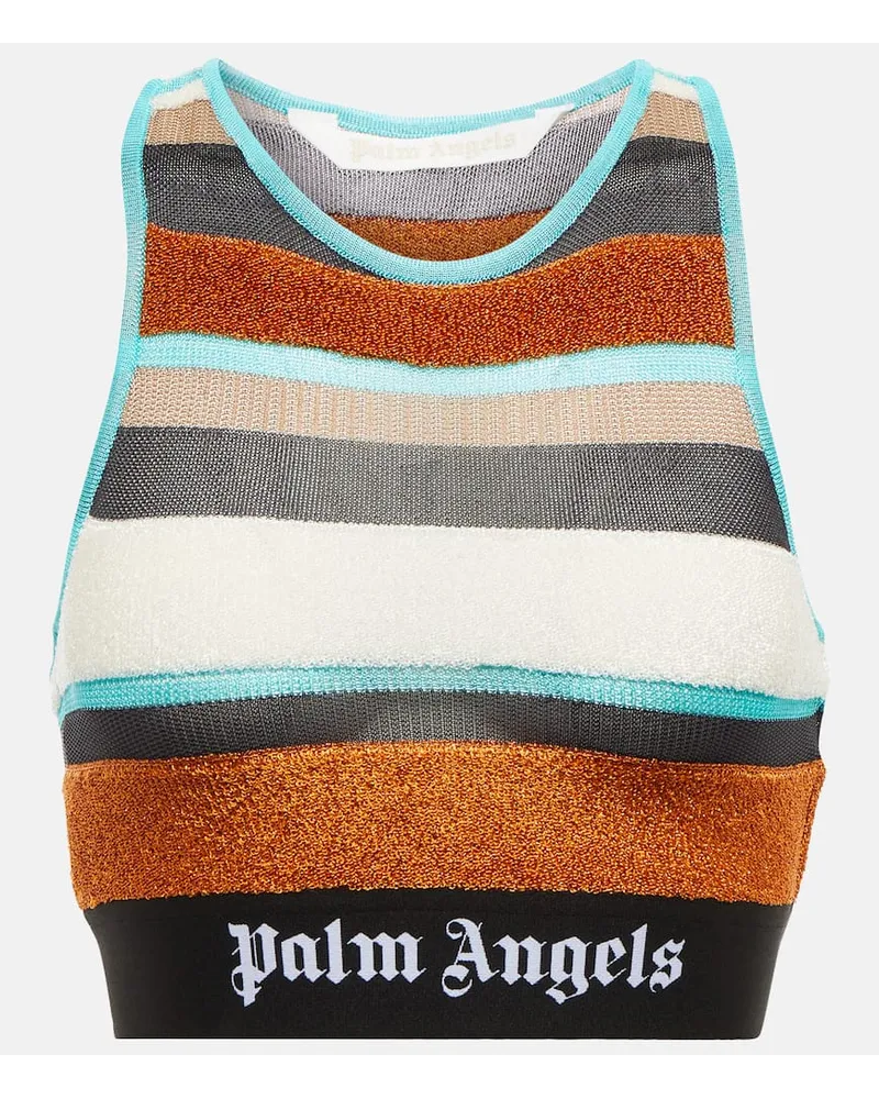 Palm Angels Top Lurex in maglia a righe Multicolore