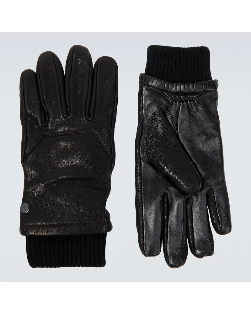 Canada Goose Guanti Workman in pelle Nero