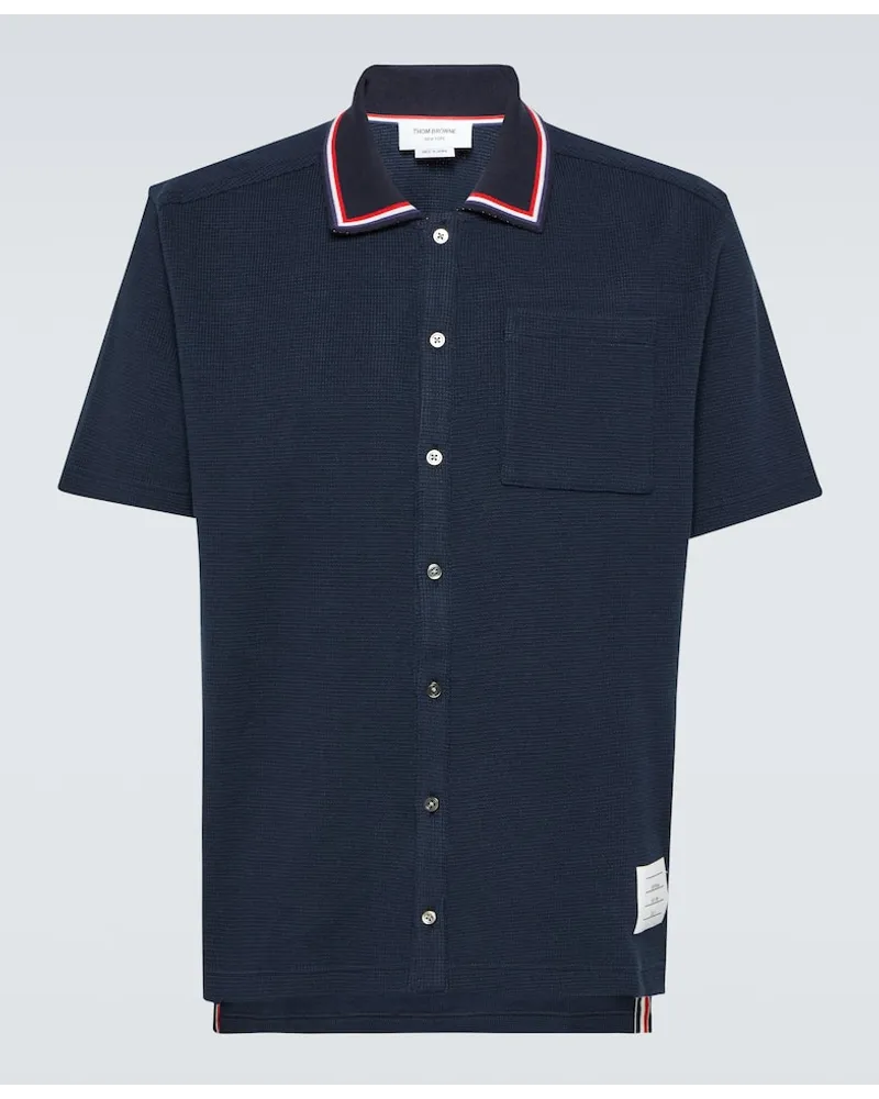 Thom Browne Polo in cotone Blu