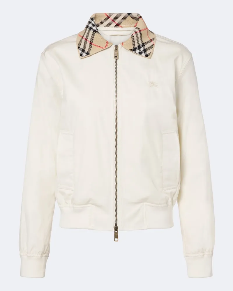 Burberry Giacca blouson in cotone Bianco