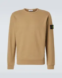 Stone Island Felpa in jersey di cotone Beige