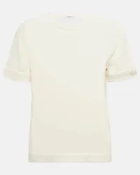 Max Mara Top Limone in cotone a righe Bianco