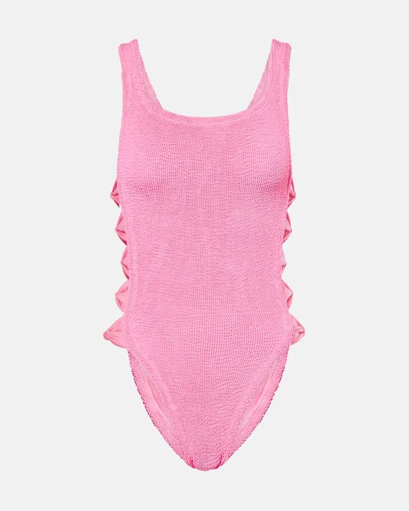 Hunza G Costume intero con cut-out Rosa