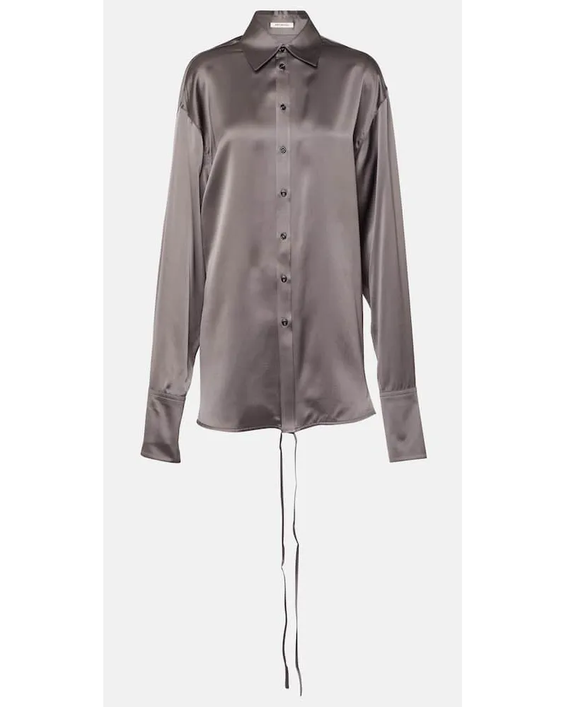 Peter Do Blusa a portafoglio in raso Grigio