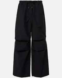 Acne Studios Pantaloni a gamba larga in misto cotone Nero