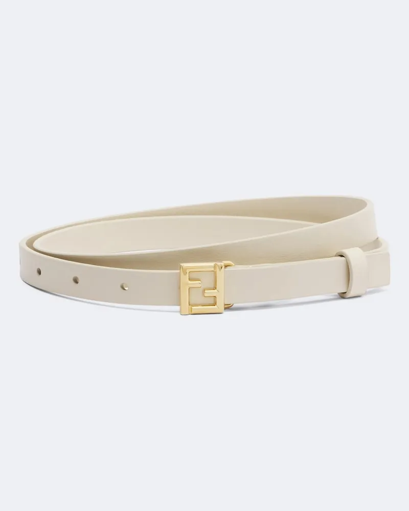 Fendi Cintura FF in pelle Bianco