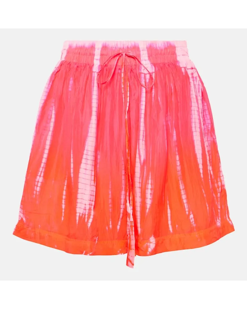Anna Kosturova Shorts in seta con stampa Multicolore
