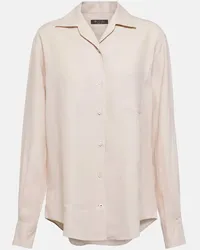 Loro Piana Camicia Neo André in lino Beige