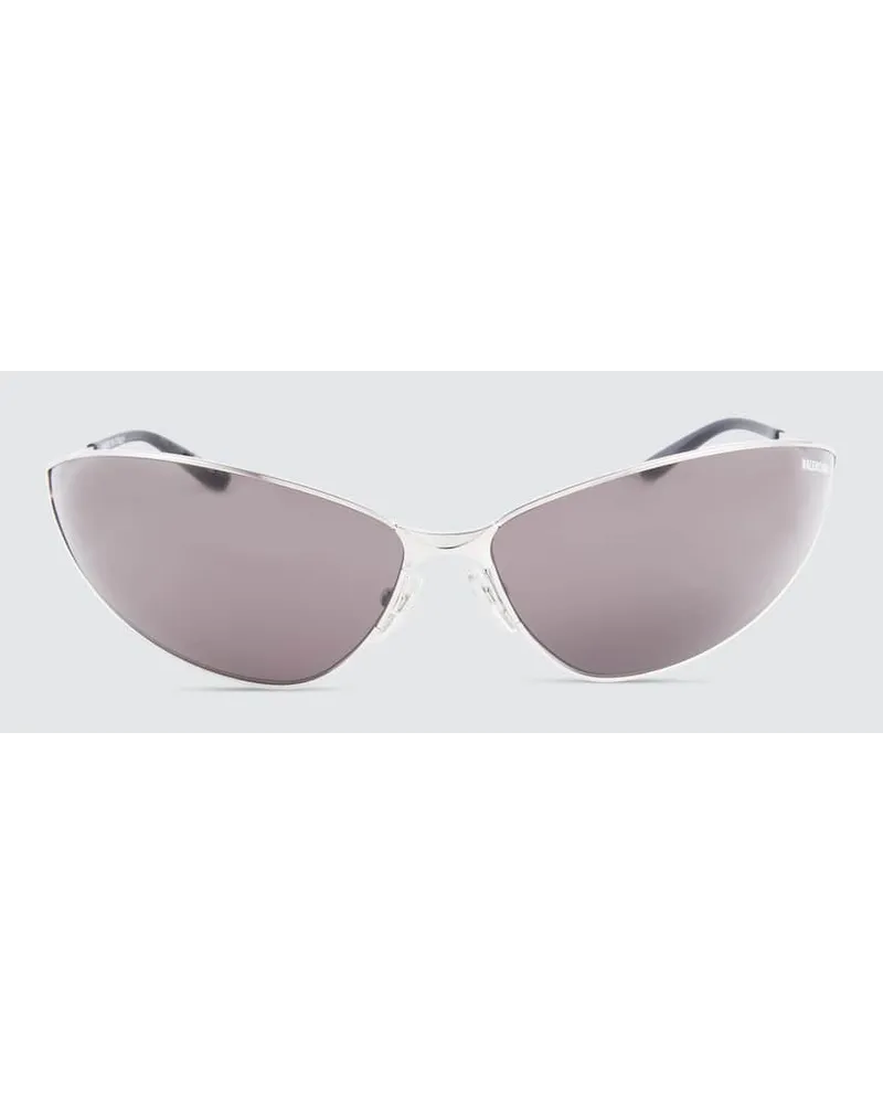 Balenciaga Occhiali da sole cat-eye Razor Argento